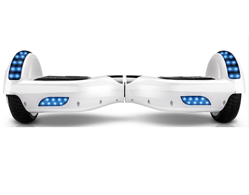 6.5 Inch Plum Hoverboard (White) With LED Strip