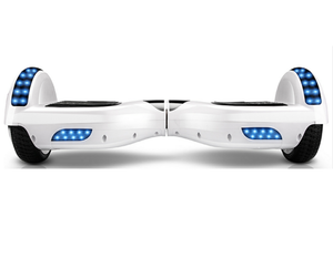 6.5 Inch Plum Hoverboard (White) With LED Strip