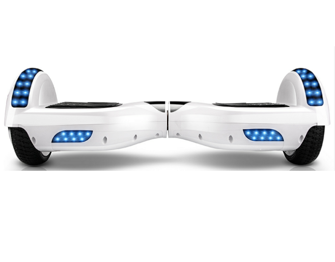 6.5 Inch Plum Hoverboard (White) With LED Strip